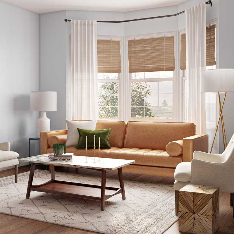 Contemporary, Midcentury Modern Living Room Design by Havenly Interior Designer Jodi