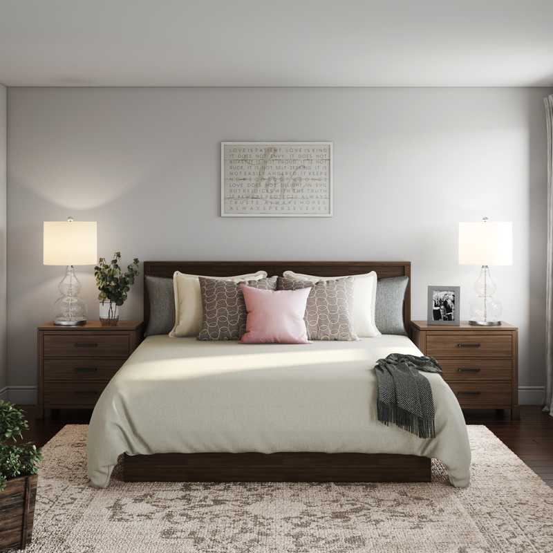 Farmhouse, Rustic Bedroom Design by Havenly Interior Designer Olivia