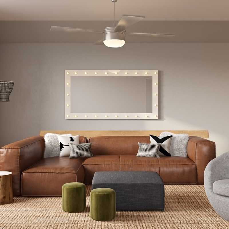 Modern, Industrial, Rustic, Midcentury Modern, Minimal, Scandinavian Living Room Design by Havenly Interior Designer Patricia
