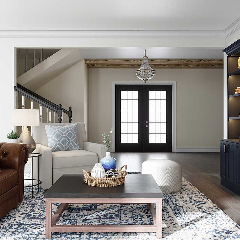 Modern, Classic, Rustic Living Room Design by Havenly Interior Designer Nicole