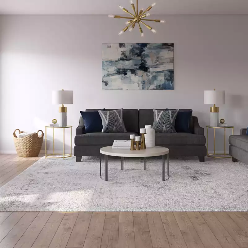 Transitional Living Room Design by Havenly Interior Designer Marlene