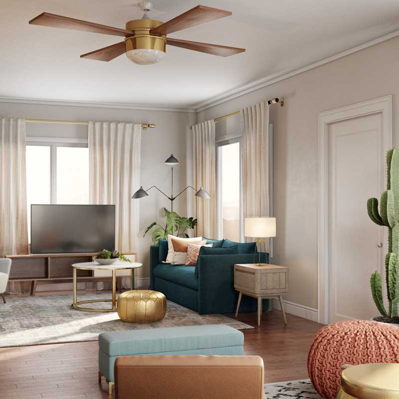 Modern, Glam, Midcentury Modern Living Room Design by Havenly Interior Designer Sydney