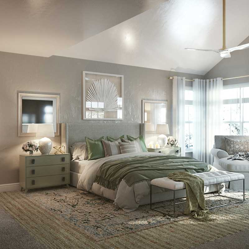 Contemporary, Coastal Bedroom Design by Havenly Interior Designer Melisa