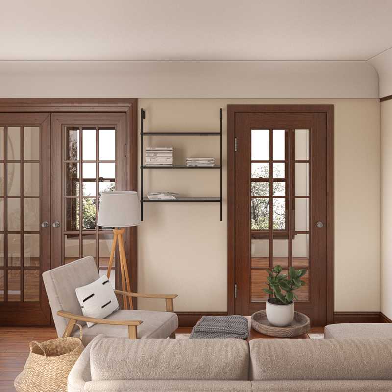 Modern, Bohemian, Midcentury Modern Living Room Design by Havenly Interior Designer Corey
