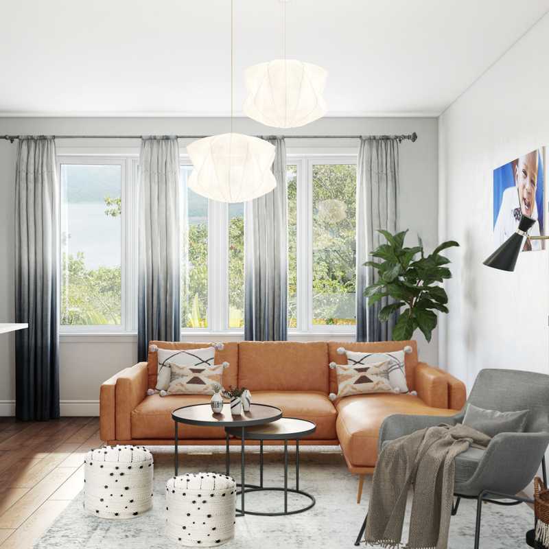 Contemporary, Midcentury Modern, Scandinavian Living Room Design by Havenly Interior Designer Ayu