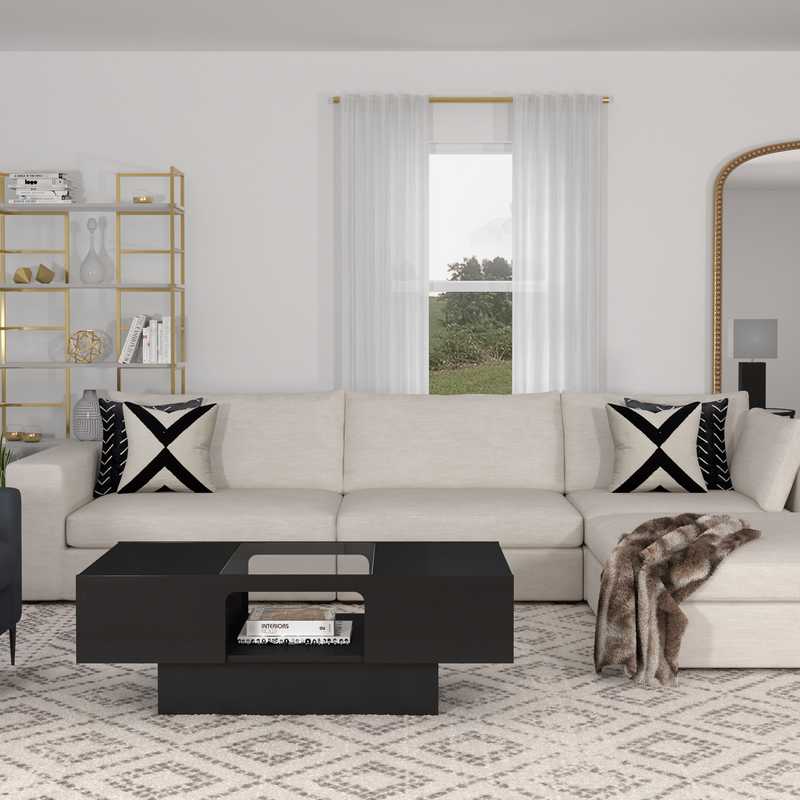 Modern, Scandinavian Living Room Design by Havenly Interior Designer Sarah