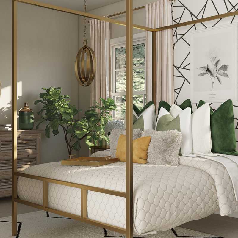 Contemporary, Glam Bedroom Design by Havenly Interior Designer Kristy