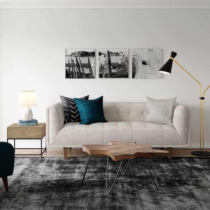 Midcentury Modern Living Room Design by Havenly Interior Designer Sara