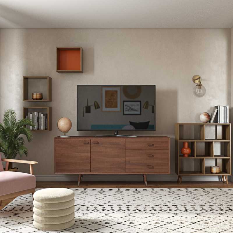 Midcentury Modern Living Room Design by Havenly Interior Designer Edith