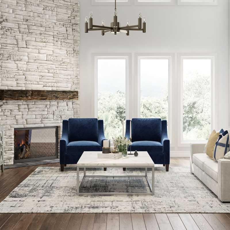 Contemporary Living Room Design by Havenly Interior Designer Tatiana