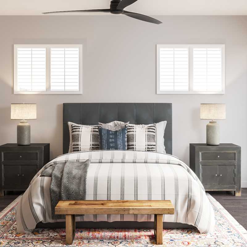 Modern, Bohemian, Farmhouse, Transitional, Global Bedroom Design by Havenly Interior Designer Lyndsi