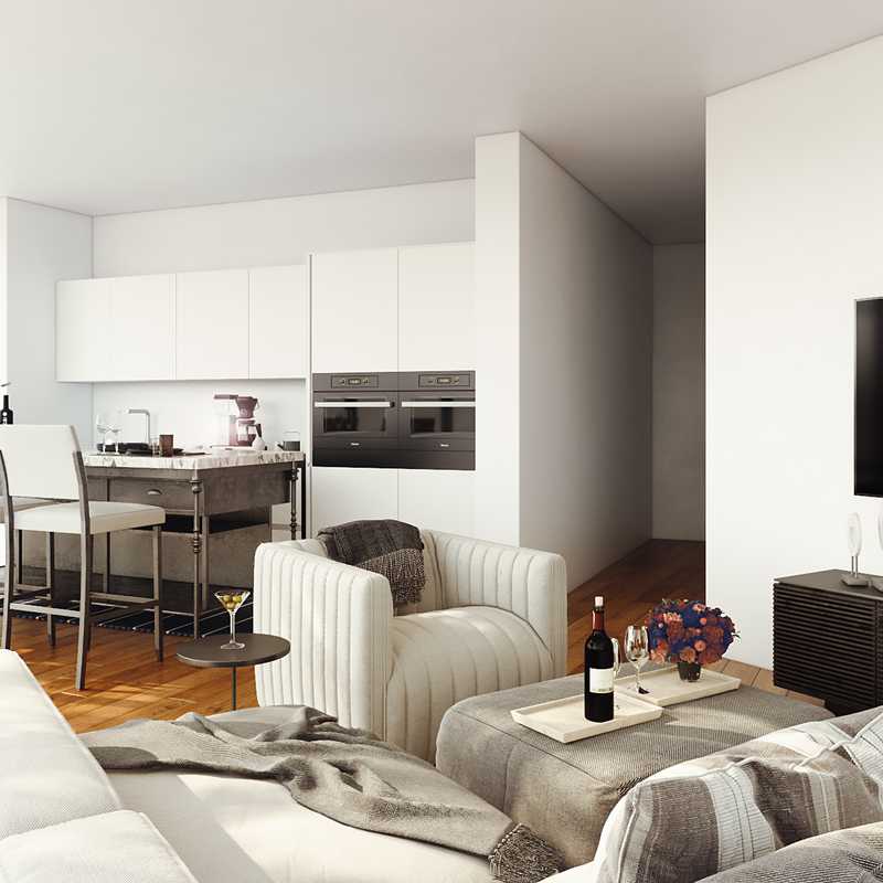 Contemporary, Midcentury Modern Living Room Design by Havenly Interior Designer Brady