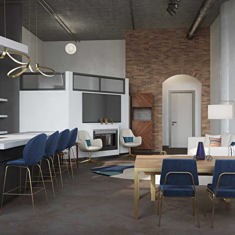 Modern, Glam, Midcentury Modern Living Room Design by Havenly Interior Designer Sharon