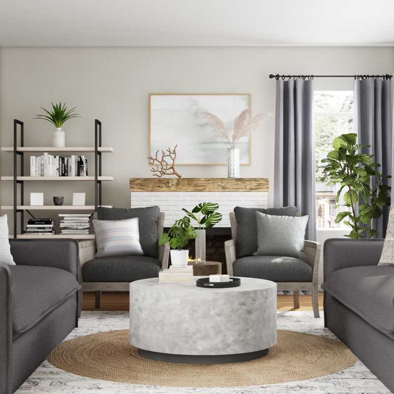 Bohemian, Scandinavian Living Room Design by Havenly Interior Designer Bibi