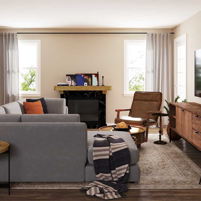 Modern, Scandinavian Living Room Design by Havenly Interior Designer Kyla