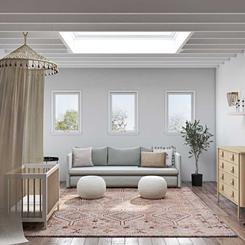 Bohemian, Scandinavian Nursery Design by Havenly Interior Designer Jodi