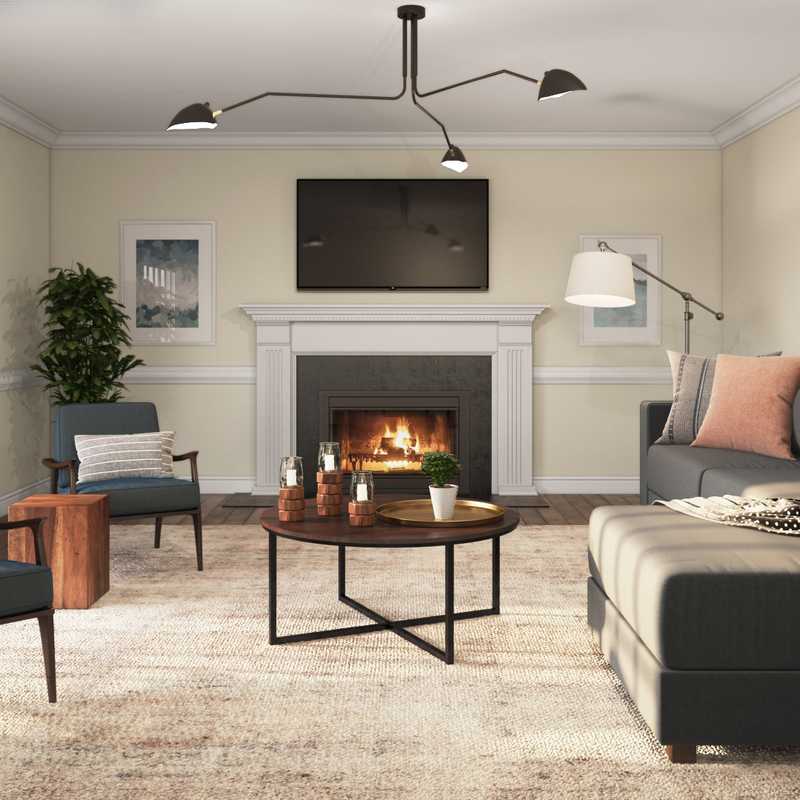 Modern, Eclectic, Bohemian, Scandinavian Living Room Design by Havenly Interior Designer Lauren