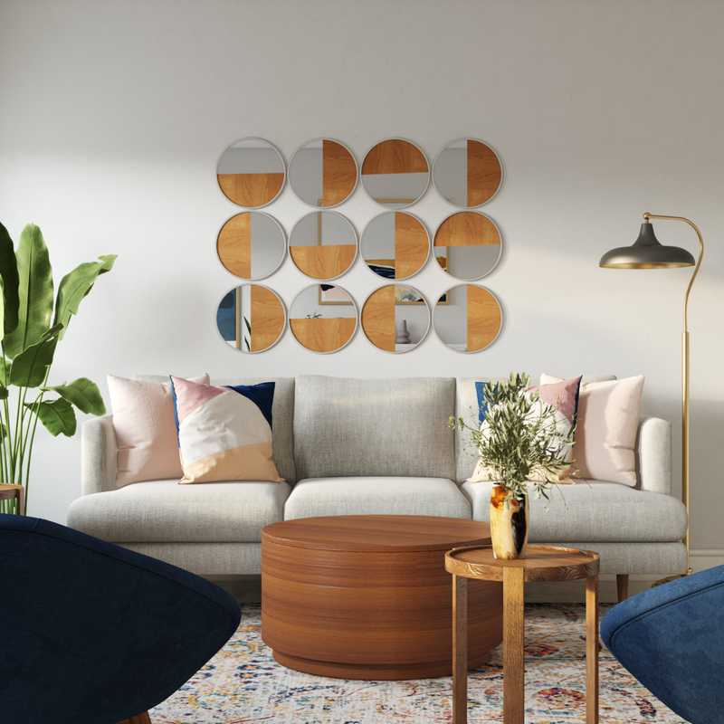 Midcentury Modern Living Room Design by Havenly Interior Designer Izzy