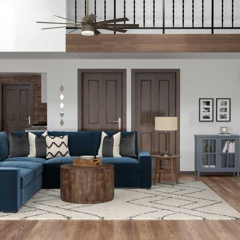 Bohemian, Glam Living Room Design by Havenly Interior Designer Alicia