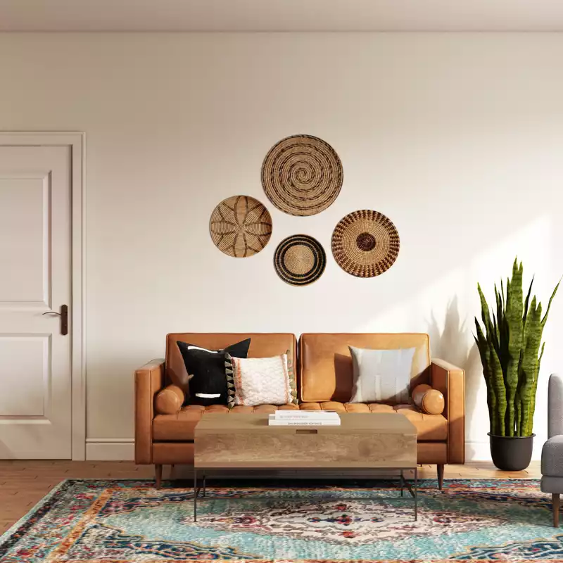 Bohemian, Global, Midcentury Modern Dining Room Design by Havenly Interior Designer Keri