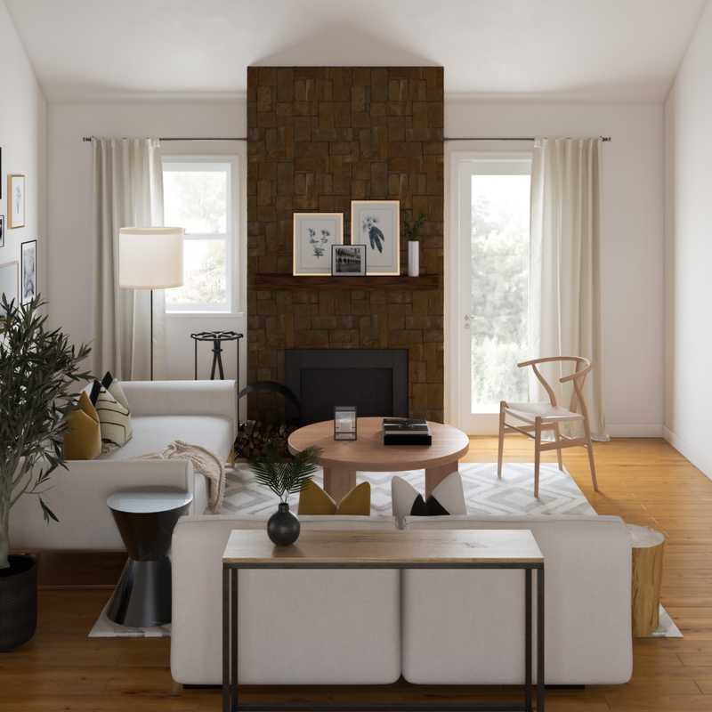 Farmhouse, Minimal, Scandinavian Living Room Design by Havenly Interior Designer Elisabeth