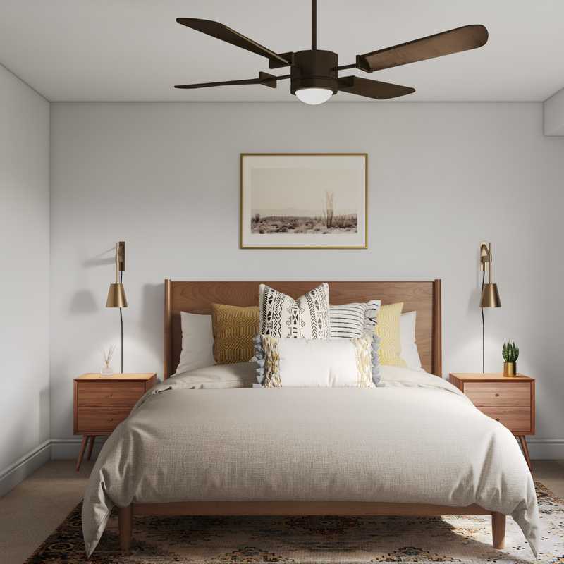 Midcentury Modern, Minimal Bedroom Design by Havenly Interior Designer Nicolle