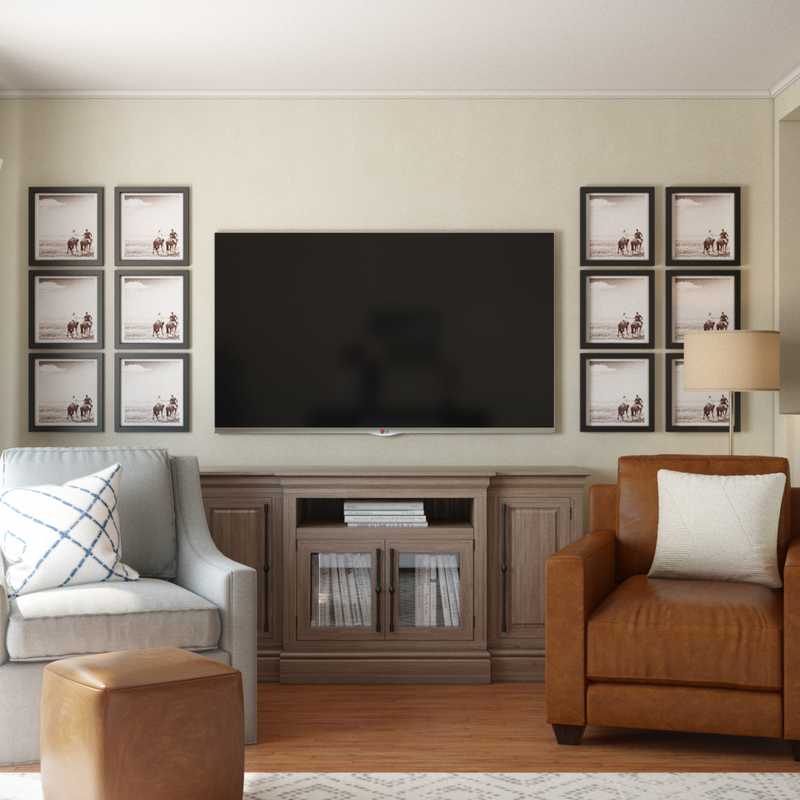 Coastal, Transitional Living Room Design by Havenly Interior Designer Catherine