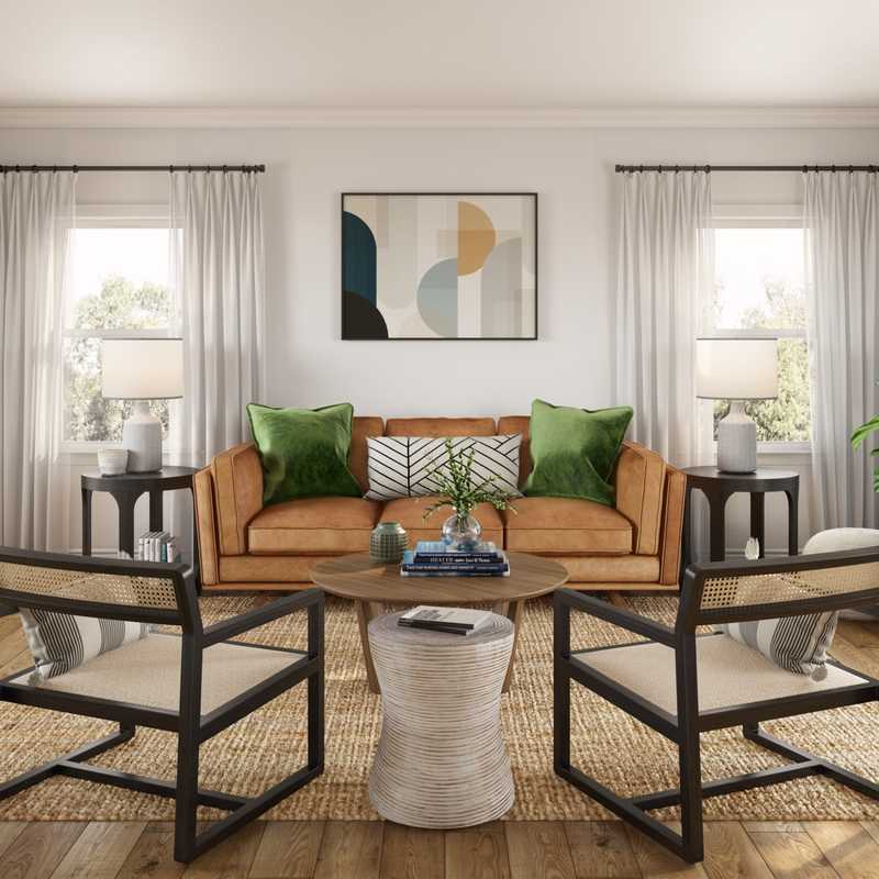 Modern, Eclectic, Farmhouse Living Room Design by Havenly Interior Designer Eliza