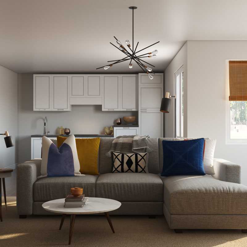 Bohemian, Scandinavian Living Room Design by Havenly Interior Designer Jacqueline