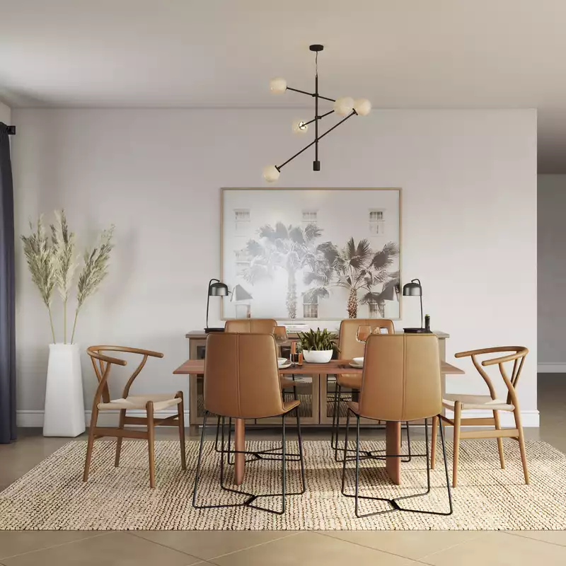 Bohemian, Coastal, Rustic, Global Dining Room Design by Havenly Interior Designer Diana