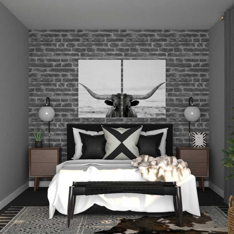 Modern, Bohemian, Industrial Bedroom Design by Havenly Interior Designer Dani