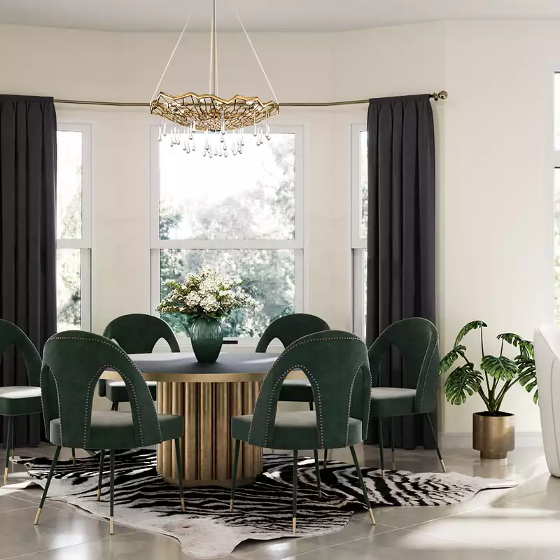 Modern, Glam, Midcentury Modern Living Room Design by Havenly Interior Designer Hagar