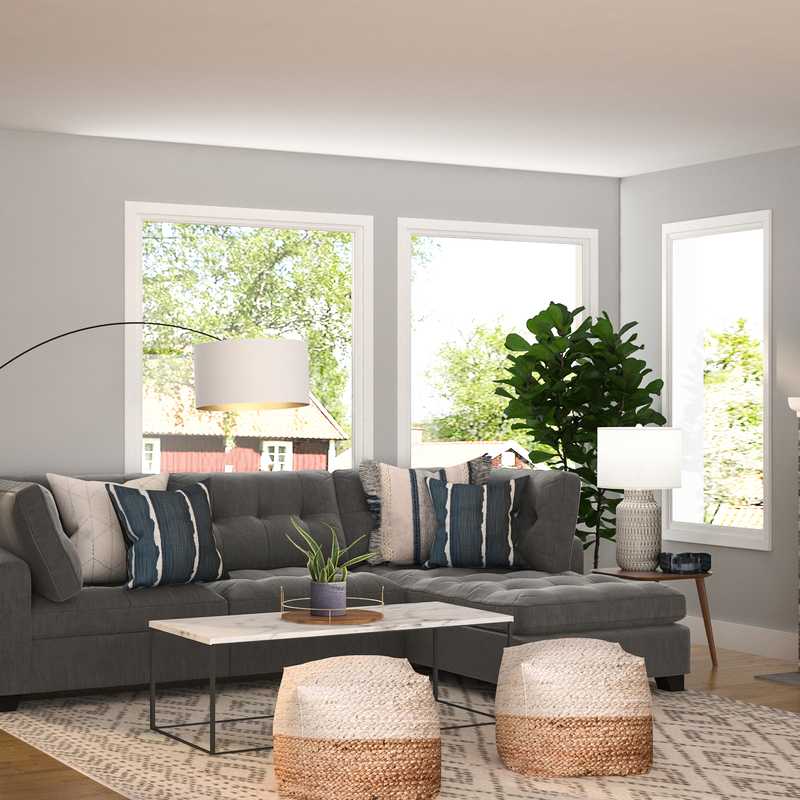 Contemporary, Modern, Midcentury Modern Living Room Design by Havenly Interior Designer Madison