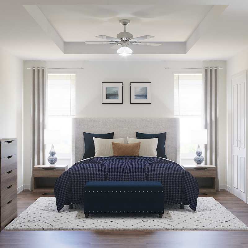 Farmhouse, Transitional Bedroom Design by Havenly Interior Designer Victoria