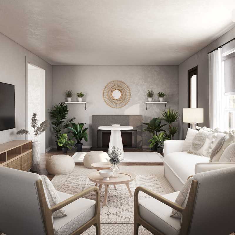 Modern, Bohemian, Coastal, Scandinavian Living Room Design by Havenly Interior Designer Natalie