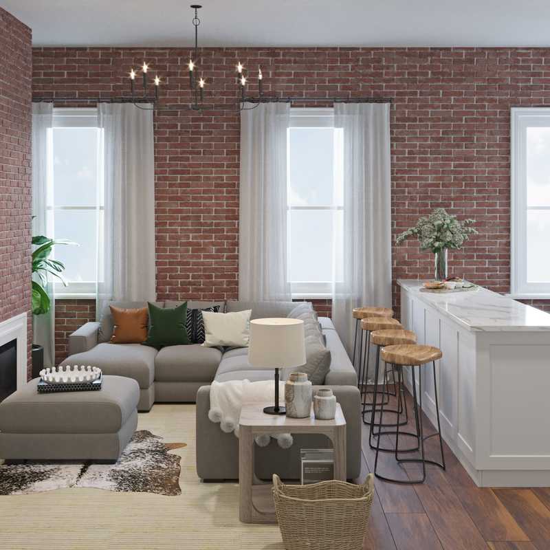 Contemporary, Transitional Living Room Design by Havenly Interior Designer Eliza