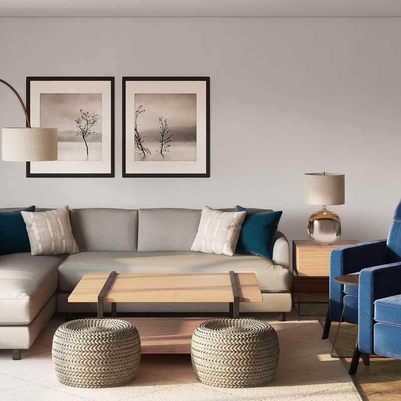 Farmhouse, Rustic Living Room Design by Havenly Interior Designer Sara