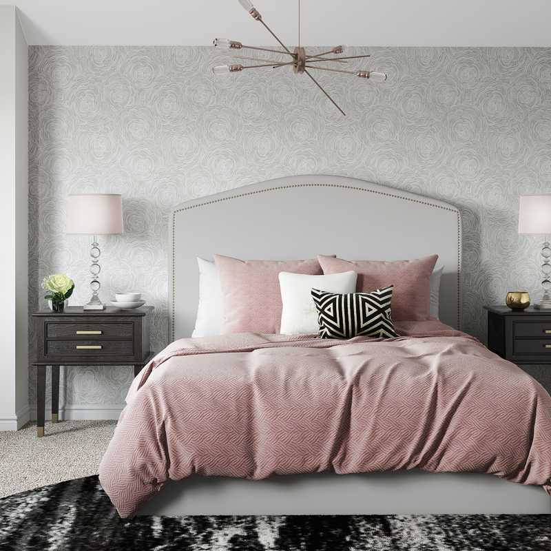Contemporary, Glam Bedroom Design by Havenly Interior Designer Elizabeth