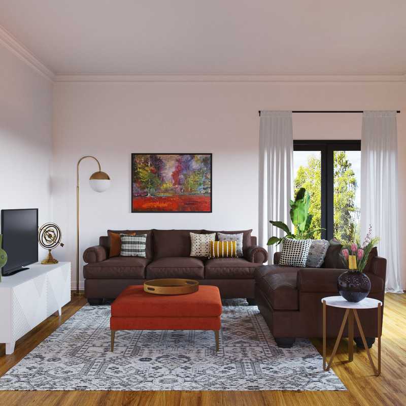 Eclectic Living Room Design by Havenly Interior Designer Brittney