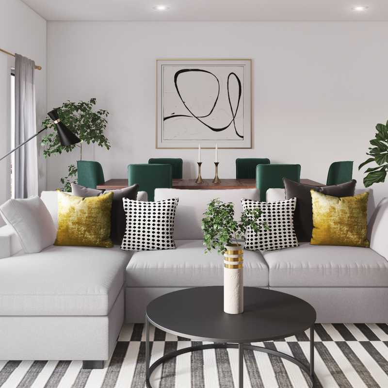 Modern, Glam Living Room Design by Havenly Interior Designer Alex