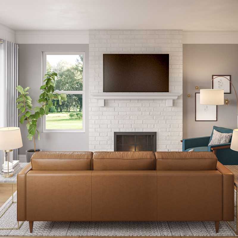Modern, Glam, Transitional Living Room Design by Havenly Interior Designer Andy