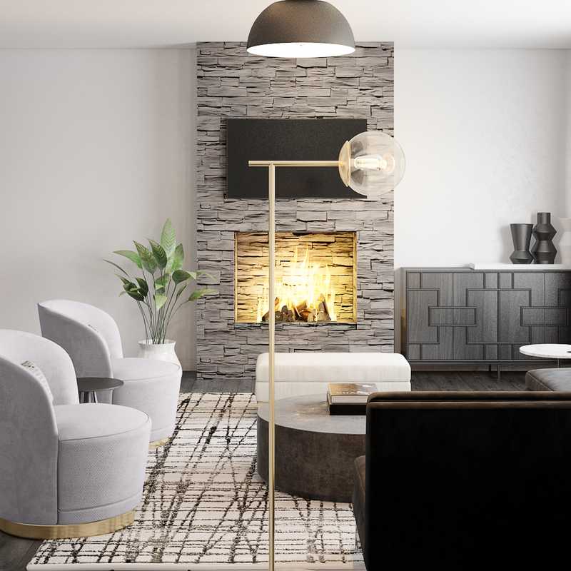 Modern, Minimal Living Room Design by Havenly Interior Designer Erin