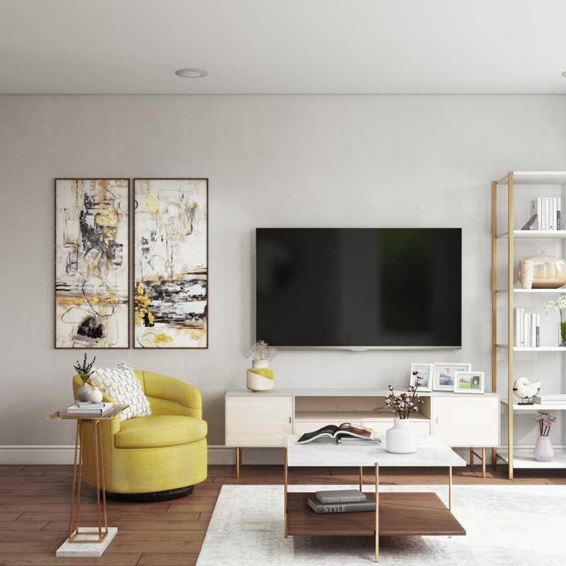 Modern, Minimal Living Room Design by Havenly Interior Designer Paulina