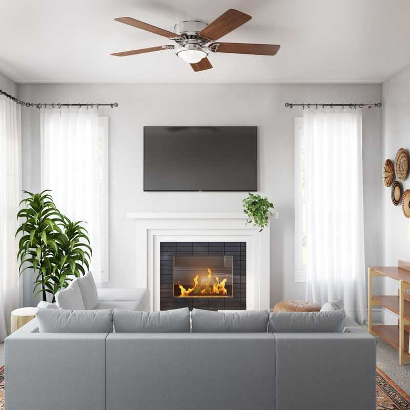Bohemian, Scandinavian Living Room Design by Havenly Interior Designer Luisa