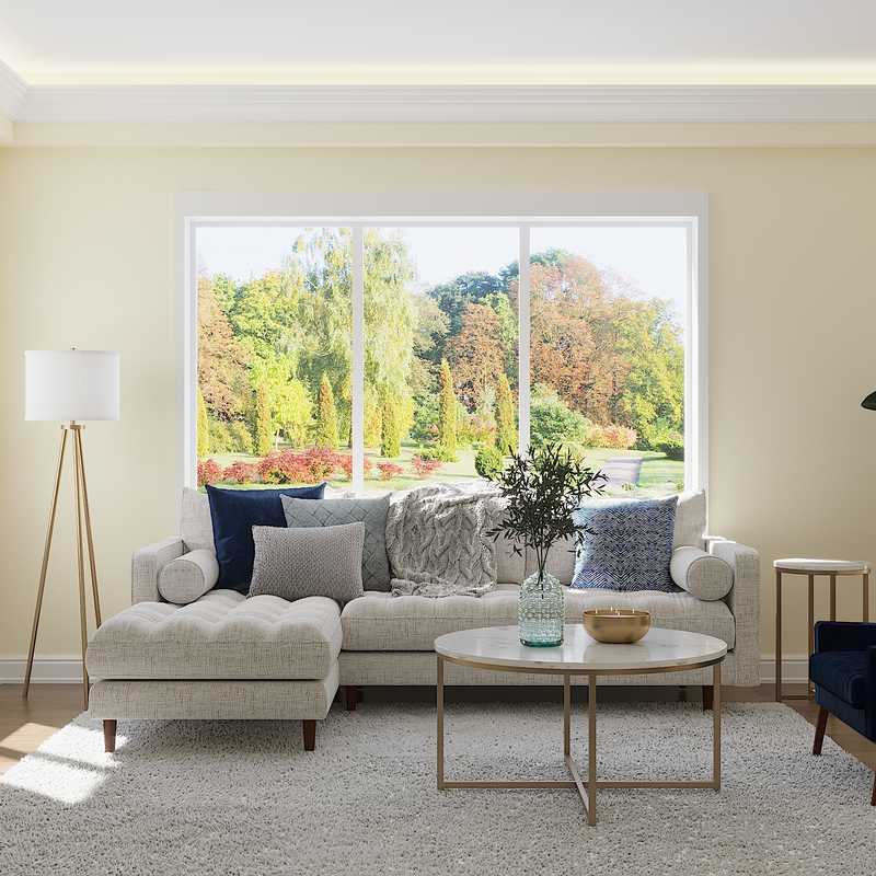 Modern, Classic Living Room Design by Havenly Interior Designer Allison
