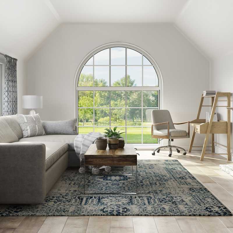 Contemporary, Transitional, Classic Contemporary Living Room Design by Havenly Interior Designer Robyn