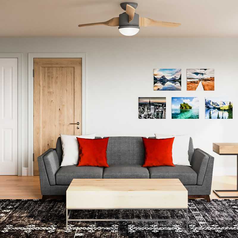 Industrial, Midcentury Modern Living Room Design by Havenly Interior Designer Isabella