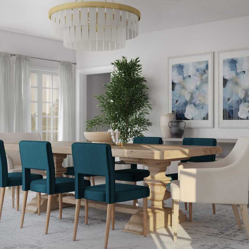 Modern, Classic, Coastal Dining Room Design by Havenly Interior Designer Shameika