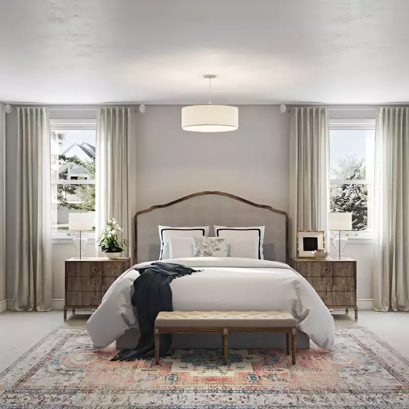 Classic, Preppy Bedroom Design by Havenly Interior Designer Sara