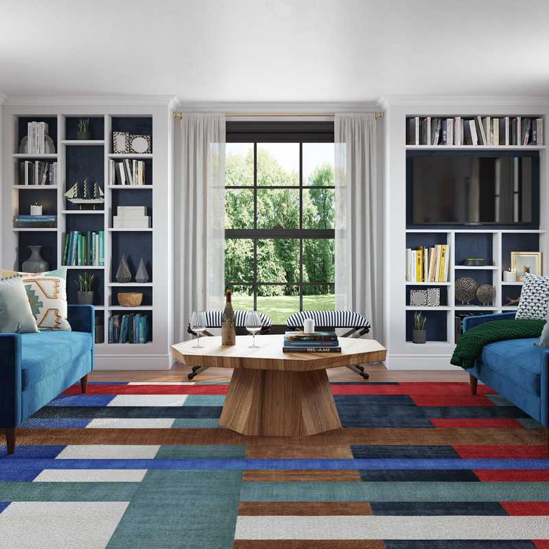 Eclectic Living Room Design by Havenly Interior Designer Brady